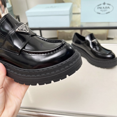 Replica Prada Leather Shoes For Women #1231839 $100.00 USD for Wholesale