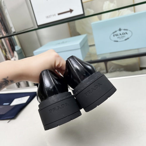 Replica Prada Leather Shoes For Women #1231839 $100.00 USD for Wholesale