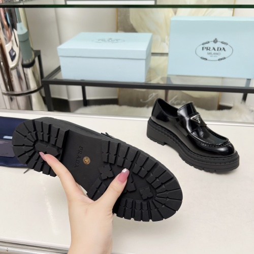 Replica Prada Leather Shoes For Women #1231839 $100.00 USD for Wholesale