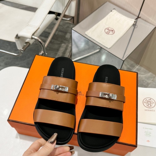 Replica Hermes Slippers For Men #1232087 $98.00 USD for Wholesale