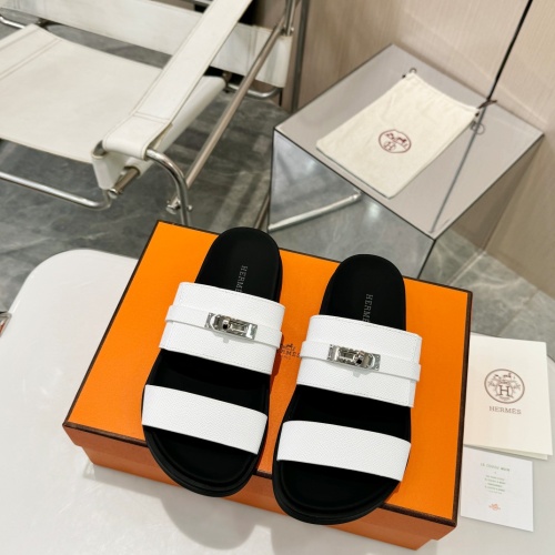 Replica Hermes Slippers For Men #1232097 $98.00 USD for Wholesale