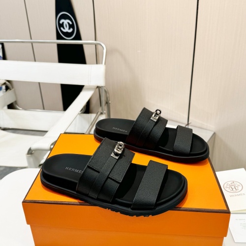 Replica Hermes Slippers For Men #1232107 $98.00 USD for Wholesale