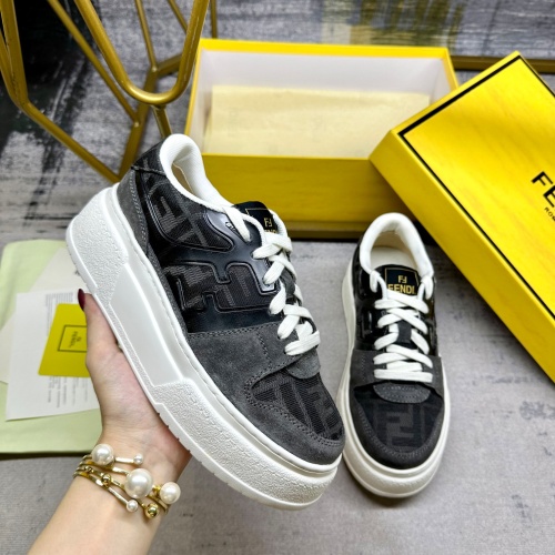 Wholesale Fendi Casual Shoes For Women #1232144 $102.00 USD, Wholesale Quality Replica Fendi Casual Shoes