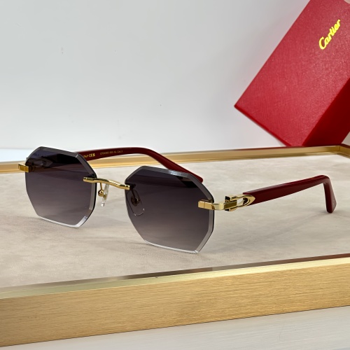 Wholesale Cartier AAA Quality Sunglassess #1232154 $64.00 USD, Wholesale Quality Replica Cartier AAA Quality Sunglassess