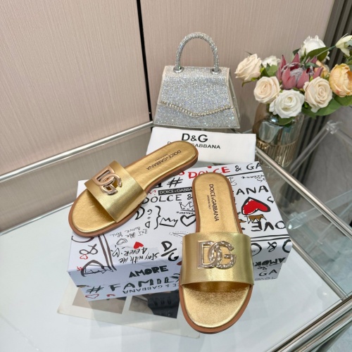 Replica Dolce & Gabbana D&G Slippers For Women #1232322 $82.00 USD for Wholesale