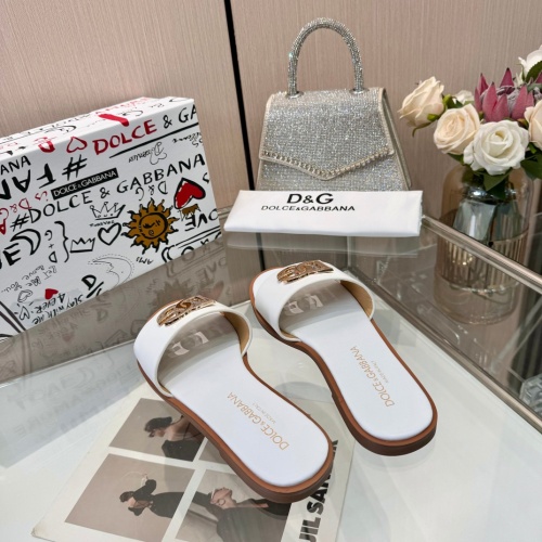 Replica Dolce & Gabbana D&G Slippers For Women #1232323 $82.00 USD for Wholesale