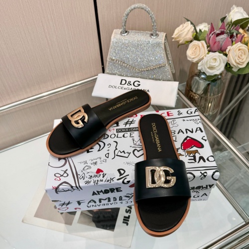 Replica Dolce & Gabbana D&G Slippers For Women #1232324 $82.00 USD for Wholesale