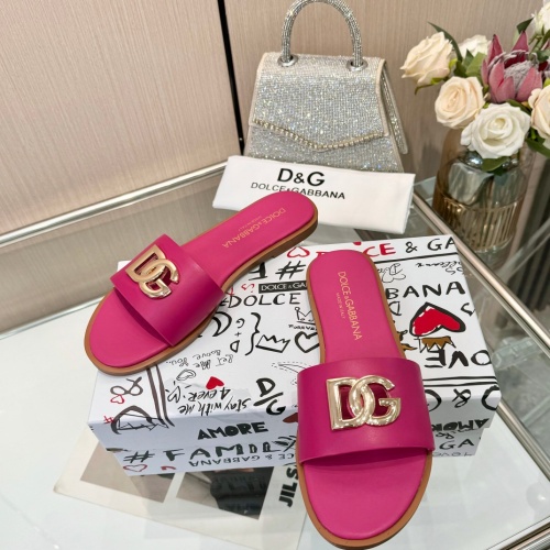 Replica Dolce & Gabbana D&G Slippers For Women #1232326 $82.00 USD for Wholesale