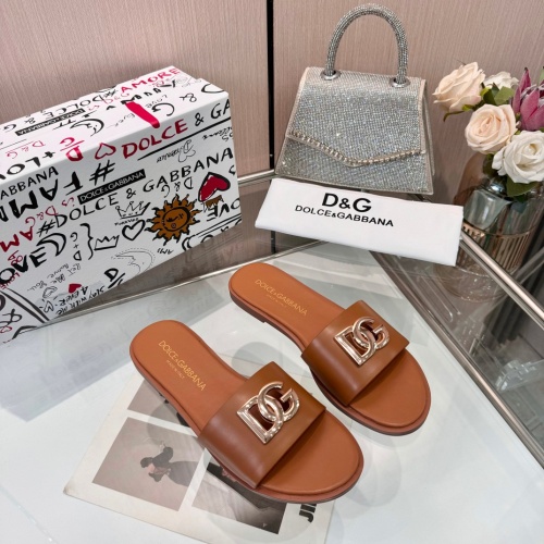 Wholesale Dolce &amp; Gabbana D&amp;G Slippers For Women #1232330 $82.00 USD, Wholesale Quality Replica Dolce &amp; Gabbana D&amp;G Slippers