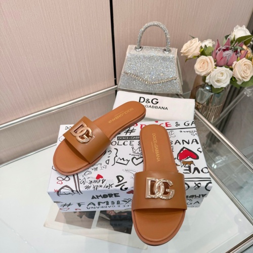 Replica Dolce & Gabbana D&G Slippers For Women #1232330 $82.00 USD for Wholesale