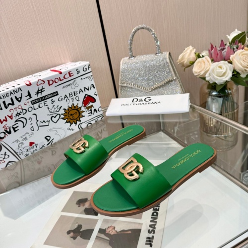 Replica Dolce & Gabbana D&G Slippers For Women #1232337 $82.00 USD for Wholesale