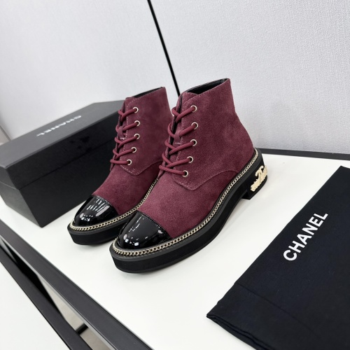 Wholesale Chanel Boots For Women #1232385 $118.00 USD, Wholesale Quality Replica Chanel Boots