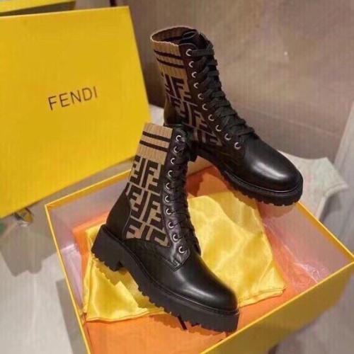 Wholesale Fendi Fashion Boots For Women #1232396 $96.00 USD, Wholesale Quality Replica Fendi Fashion Boots