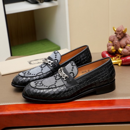 Replica Gucci Oxfords Shoes For Men #1232457 $85.00 USD for Wholesale