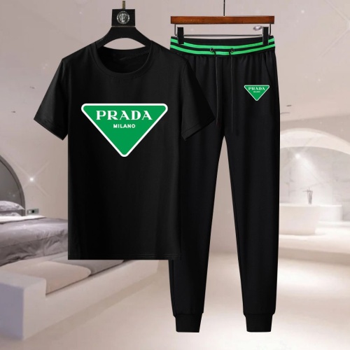 Wholesale Prada Tracksuits Short Sleeved For Men #1232947 $76.00 USD, Wholesale Quality Replica Prada Tracksuits