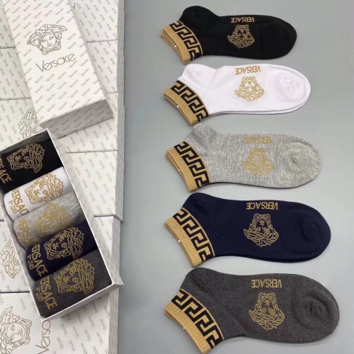 Replica Versace Socks For Men #1232971 $27.00 USD for Wholesale