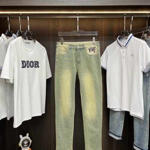 Replica Christian Dior Jeans For Men #1233408 $80.00 USD for Wholesale