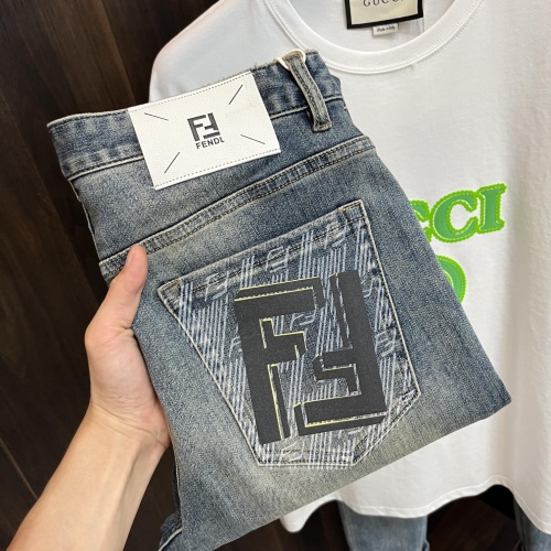 Wholesale Fendi Jeans For Men #1233410 $80.00 USD, Wholesale Quality Replica Fendi Jeans