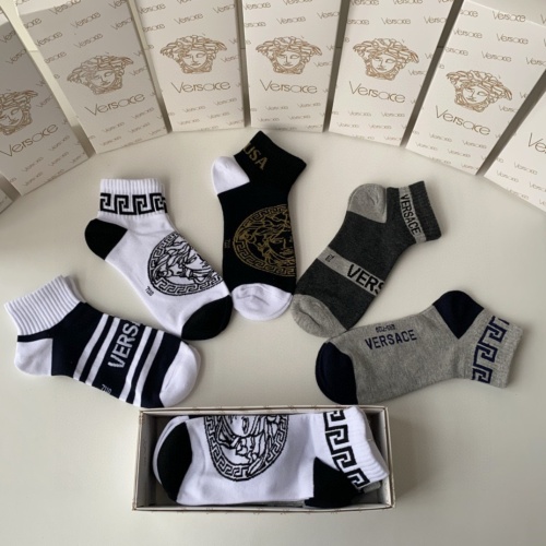 Replica Versace Socks #1233456 $27.00 USD for Wholesale