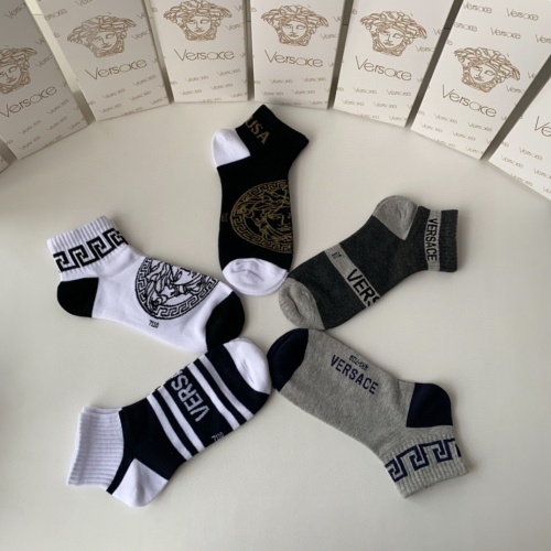 Replica Versace Socks #1233456 $27.00 USD for Wholesale