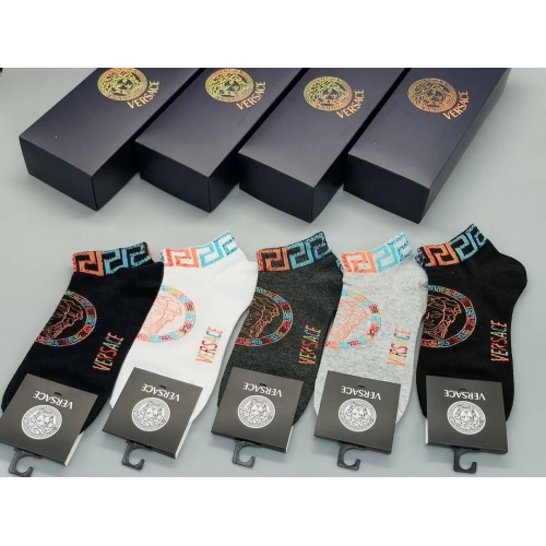 Wholesale Versace Socks #1233457 $27.00 USD, Wholesale Quality Replica Versace Socks