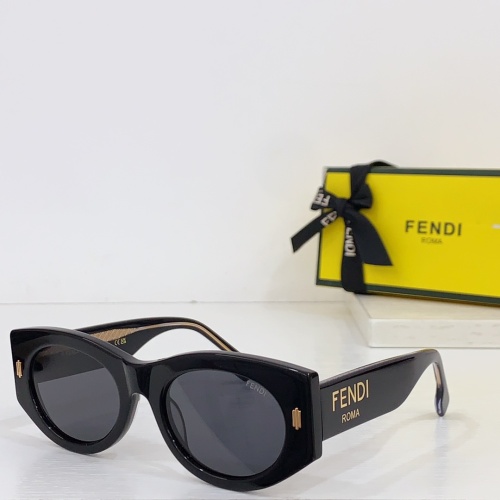 Wholesale Fendi AAA Quality Sunglasses #1233525 $60.00 USD, Wholesale Quality Replica Fendi AAA Quality Sunglasses