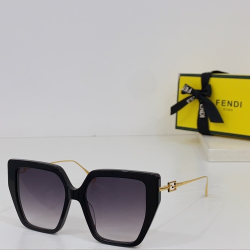 Wholesale Fendi AAA Quality Sunglasses #1233573 $64.00 USD, Wholesale Quality Replica Fendi AAA Quality Sunglasses