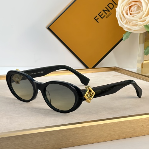 Wholesale Fendi AAA Quality Sunglasses #1233582 $60.00 USD, Wholesale Quality Replica Fendi AAA Quality Sunglasses