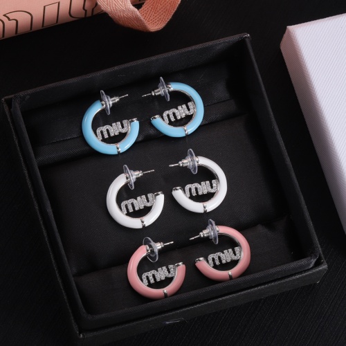 Replica MIU MIU Earrings For Women #1234111 $27.00 USD for Wholesale