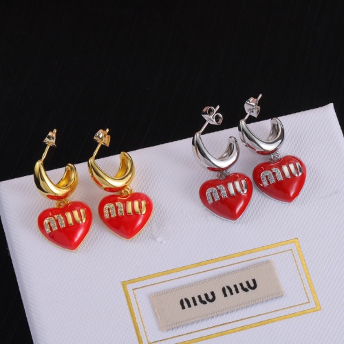 Replica MIU MIU Earrings For Women #1234112 $27.00 USD for Wholesale