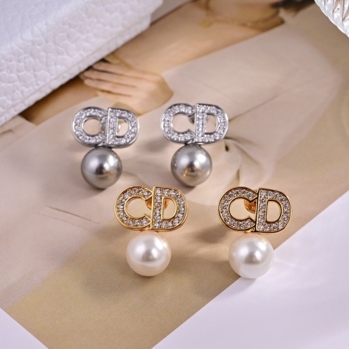 Replica Christian Dior Earrings For Women #1234825 $27.00 USD for Wholesale