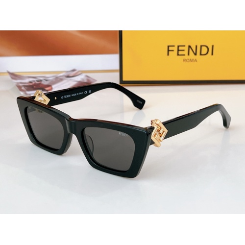 Wholesale Fendi AAA Quality Sunglasses #1235285 $64.00 USD, Wholesale Quality Replica Fendi AAA Quality Sunglasses