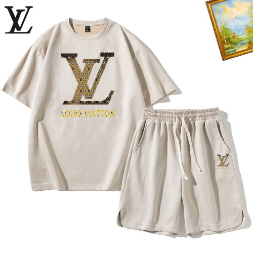 Wholesale Louis Vuitton LV Tracksuits Short Sleeved For Men #1235398 $48.00 USD, Wholesale Quality Replica Louis Vuitton LV Tracksuits