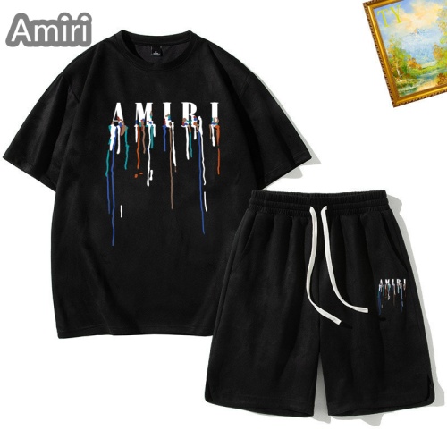 Wholesale Amiri Tracksuits Short Sleeved For Men #1235442 $48.00 USD, Wholesale Quality Replica Amiri Tracksuits