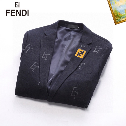 Replica Fendi Jackets Long Sleeved For Men #1235671 $68.00 USD for Wholesale