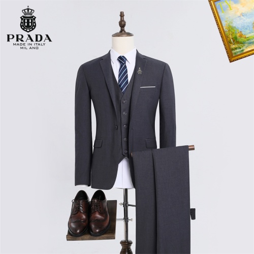 Wholesale Prada Tracksuits Long Sleeved For Men #1235723 $92.00 USD, Wholesale Quality Replica Prada Tracksuits