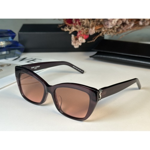 Wholesale Yves Saint Laurent YSL AAA Quality Sunglasses #1235848 $52.00 USD, Wholesale Quality Replica Yves Saint Laurent YSL AAA Quality Sunglasses