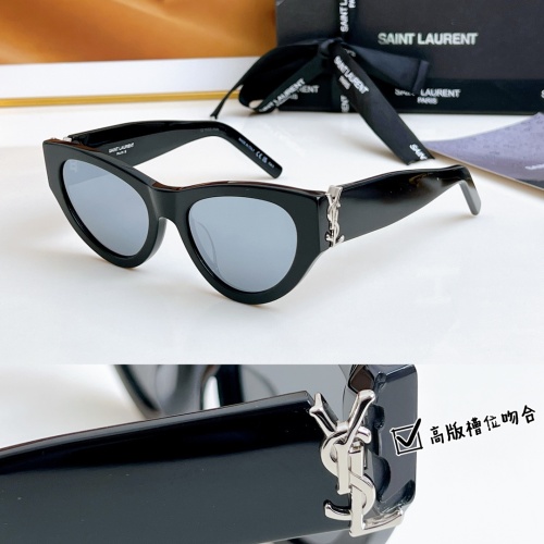 Wholesale Yves Saint Laurent YSL AAA Quality Sunglasses #1235861 $60.00 USD, Wholesale Quality Replica Yves Saint Laurent YSL AAA Quality Sunglasses