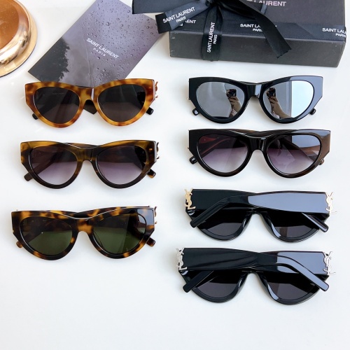 Replica Yves Saint Laurent YSL AAA Quality Sunglasses #1235861 $60.00 USD for Wholesale