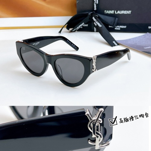 Wholesale Yves Saint Laurent YSL AAA Quality Sunglasses #1235863 $60.00 USD, Wholesale Quality Replica Yves Saint Laurent YSL AAA Quality Sunglasses