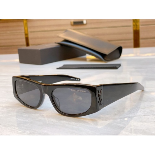 Wholesale Yves Saint Laurent YSL AAA Quality Sunglasses #1235866 $60.00 USD, Wholesale Quality Replica Yves Saint Laurent YSL AAA Quality Sunglasses