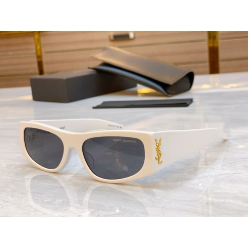 Wholesale Yves Saint Laurent YSL AAA Quality Sunglasses #1235869 $60.00 USD, Wholesale Quality Replica Yves Saint Laurent YSL AAA Quality Sunglasses