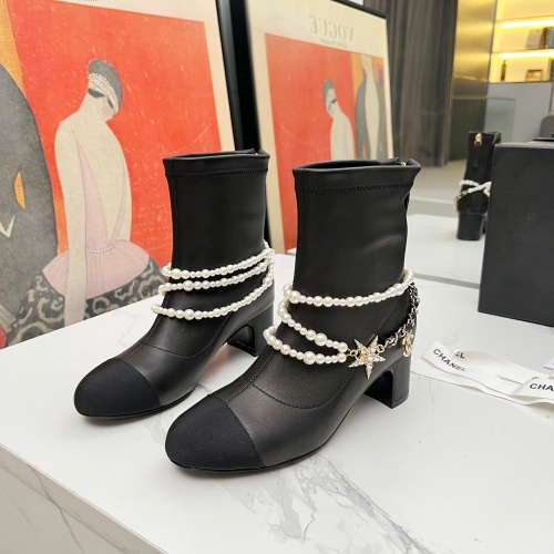 Wholesale Chanel Boots For Women #1236179 $125.00 USD, Wholesale Quality Replica Chanel Boots