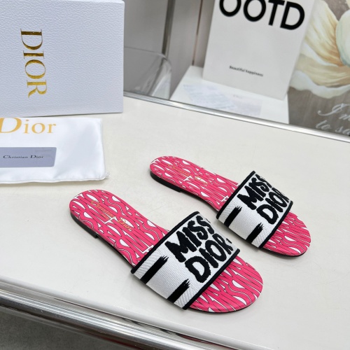 Replica Christian Dior Slippers For Women #1236181 $76.00 USD for Wholesale