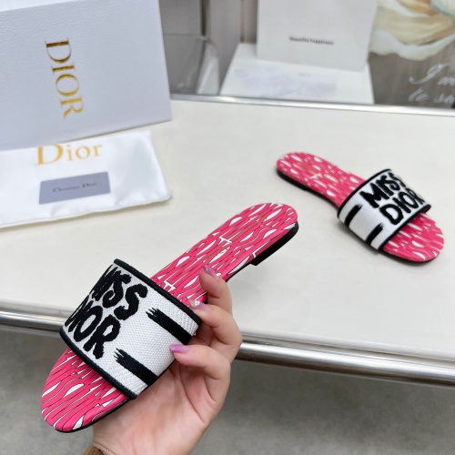 Replica Christian Dior Slippers For Women #1236181 $76.00 USD for Wholesale