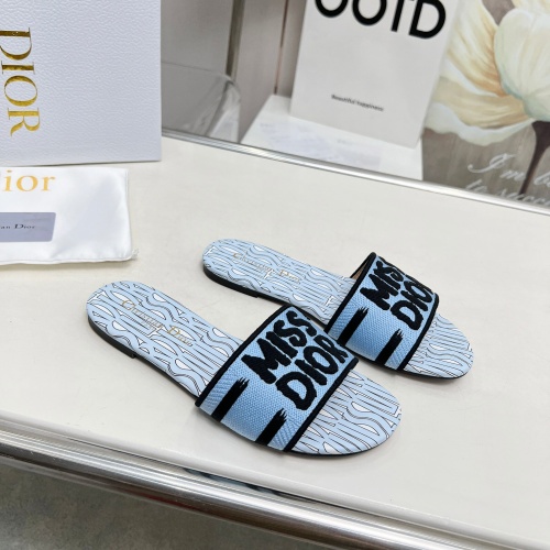 Replica Christian Dior Slippers For Women #1236185 $76.00 USD for Wholesale