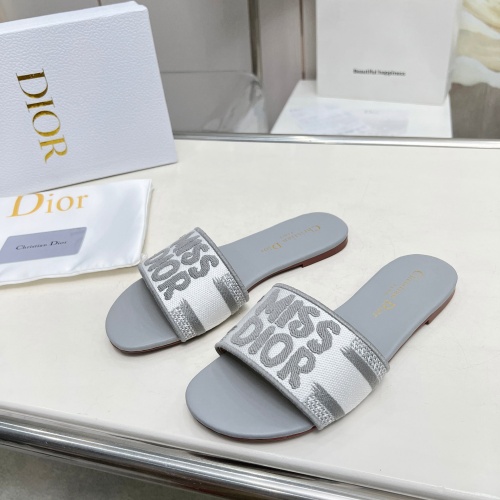 Replica Christian Dior Slippers For Women #1236190 $76.00 USD for Wholesale