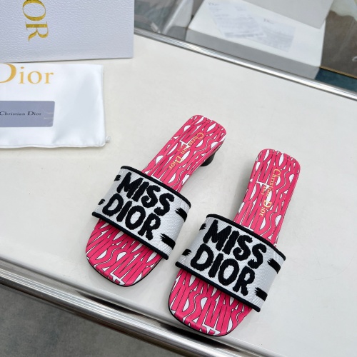 Replica Christian Dior Slippers For Women #1236241 $82.00 USD for Wholesale