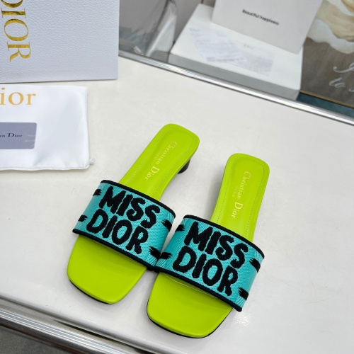 Replica Christian Dior Slippers For Women #1236251 $82.00 USD for Wholesale