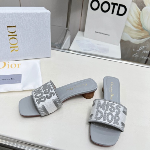 Replica Christian Dior Slippers For Women #1236255 $82.00 USD for Wholesale